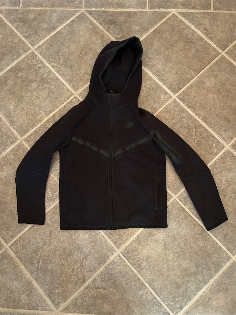 Nike kids black Nike Tech zip up